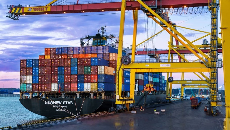 Первое контейнерное судно NewNew Shipping Line в Усть-Луге, июнь 2024 года
